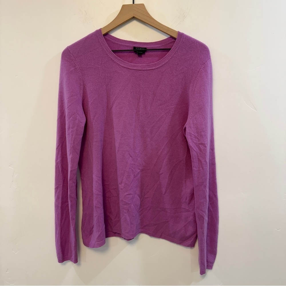 TALBOTS | purple 100% cashmere crew neck sweater - Picture 1 of 3